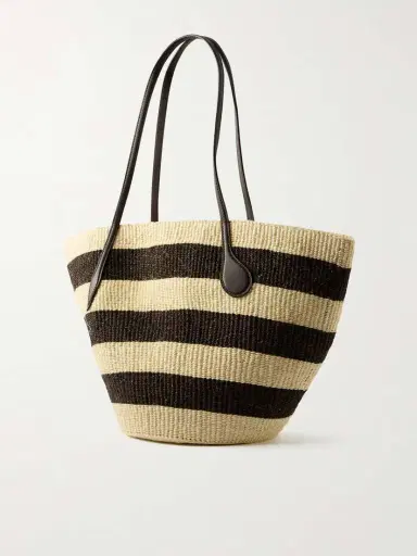 Liffner Leather-trimmed Striped Sisal Tote | Thumbnail 4 Liffner Leather-trimmed Striped Sisal Tote | Thumbnail 4