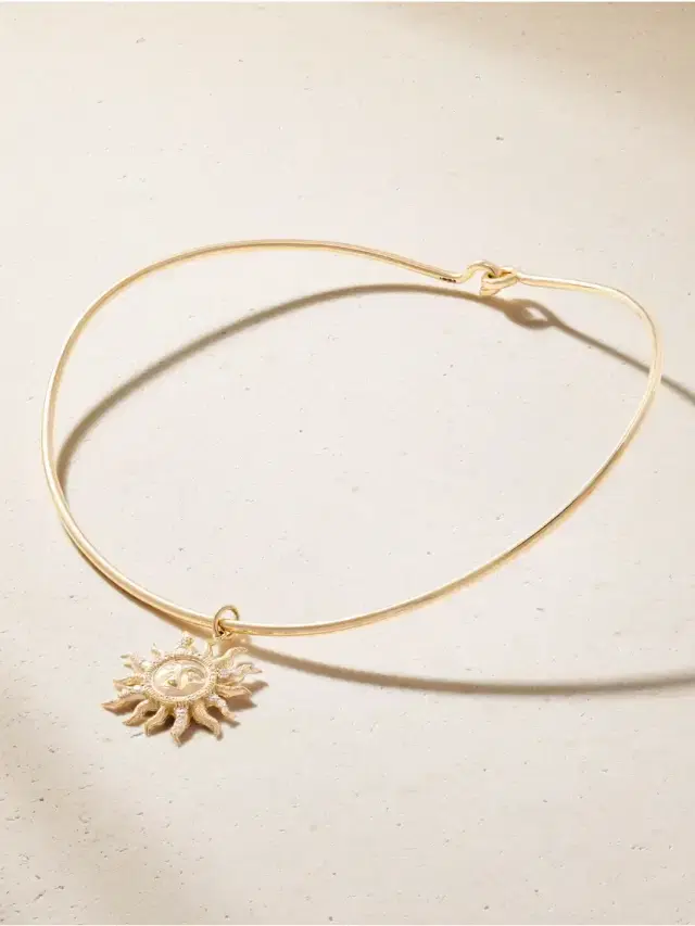 El Sol 14-karat Gold Diamond Pendant Necklace