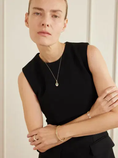 David Yurman 18-karat Gold, Diamond And Emerald Pendant | Thumbnail 4 David Yurman 18-karat Gold, Diamond And Emerald Pendant | Thumbnail 4