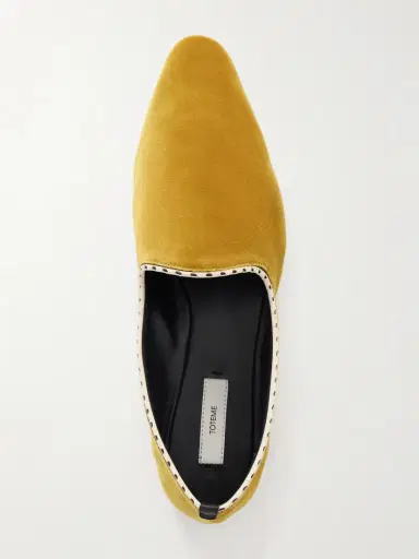 TOTEME Leather-trimmed Velvet Slippers | Thumbnail 6 TOTEME Leather-trimmed Velvet Slippers | Thumbnail 6