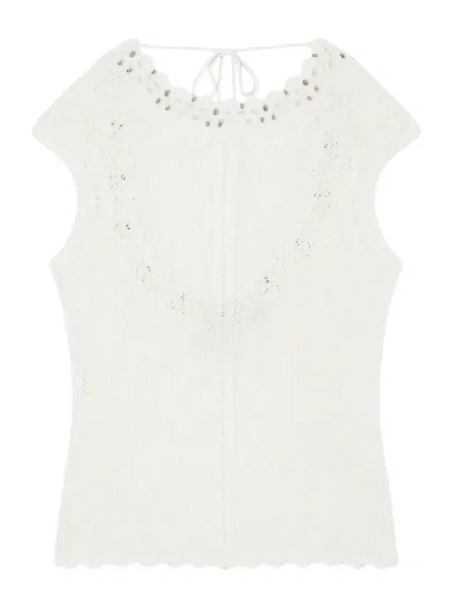 Metorie Embellished Crochet Cotton-blend Tank