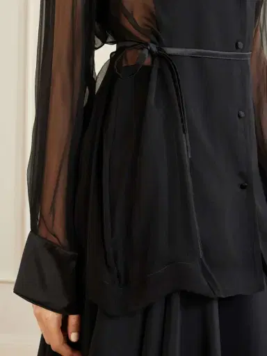 Sharon Wauchob Bretagne Belted Silk Jacket | Thumbnail 4 Sharon Wauchob Bretagne Belted Silk Jacket | Thumbnail 4