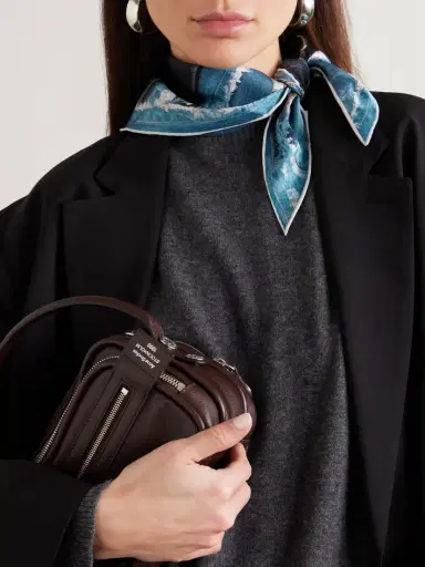 Acne Studios Printed Silk Scarf | Thumbnail 2