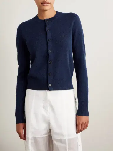 Acne Studios Appliquéd Wool Cardigan | Thumbnail 3 Acne Studios Appliquéd Wool Cardigan | Thumbnail 3