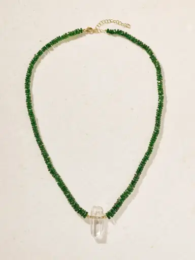 JIA JIA 14-karat Gold, Diamond And Quartz Necklace | Thumbnail 4