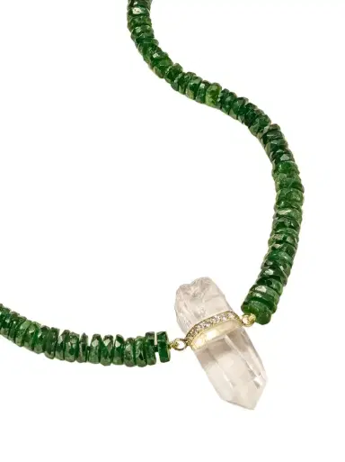 JIA JIA 14-karat Gold, Diamond And Quartz Necklace | Thumbnail 1