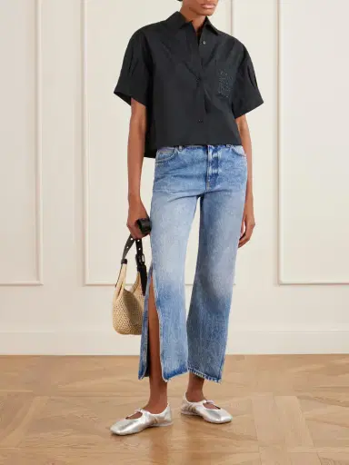 Loewe + Paula's Ibiza Anagram-embroidered Cotton-blend Shirt | Thumbnail 2 Loewe + Paula's Ibiza Anagram-embroidered Cotton-blend Shirt | Thumbnail 2