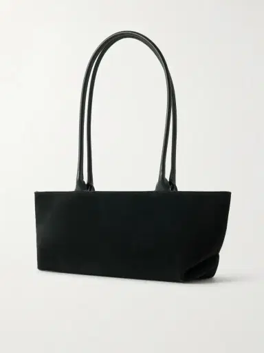 DeMellier The New York Shoulder Leather-trimmed Suede Bag | Thumbnail 4