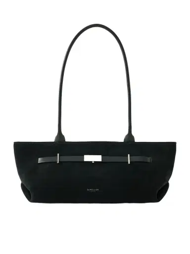 DeMellier The New York Shoulder Leather-trimmed Suede Bag | Thumbnail 1