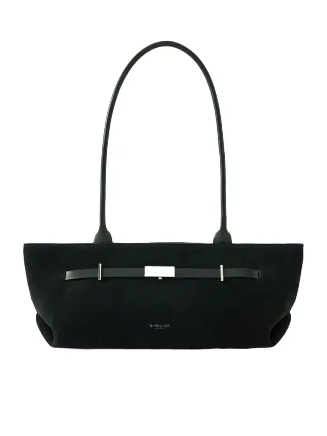 The New York Shoulder Leather-trimmed Suede Bag The New York Shoulder Leather-trimmed Suede Bag