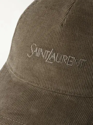 Saint Laurent Embroidered Cotton-corduroy Cap | Thumbnail 4 Saint Laurent Embroidered Cotton-corduroy Cap | Thumbnail 4