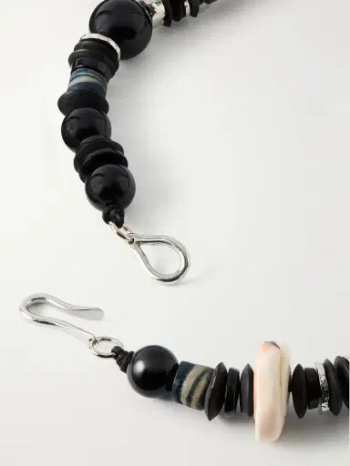 TOHUM Samsara Silver, Onyx And Seashell Necklace | Thumbnail 3