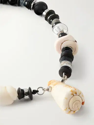 TOHUM Samsara Silver, Onyx And Seashell Necklace | Thumbnail 4