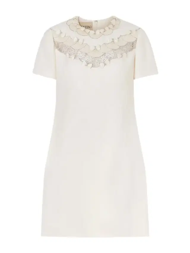 Crystal-embellished Mesh-trimmed Crepe Midi Dress