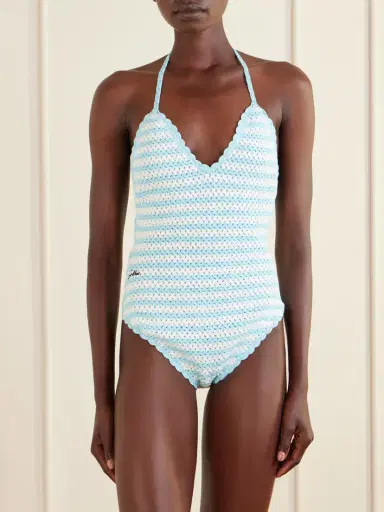 Simkhai Karoline Striped Crocheted Swimsuit | Thumbnail 2 Simkhai Karoline Striped Crocheted Swimsuit | Thumbnail 2