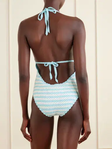 Simkhai Karoline Striped Crocheted Swimsuit | Thumbnail 3 Simkhai Karoline Striped Crocheted Swimsuit | Thumbnail 3