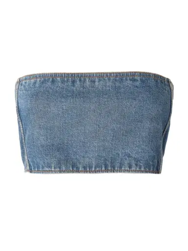 Alaïa Denim Bustier Top | Thumbnail 1