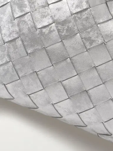 Bottega Veneta Dustbag Small Intrecciato Metallic Leather Pouch | Thumbnail 4