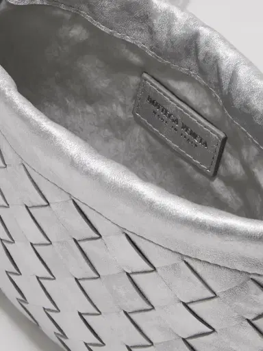 Bottega Veneta Dustbag Small Intrecciato Metallic Leather Pouch | Thumbnail 5