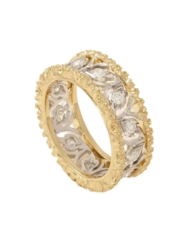 Buccellati Ramage Eternelle 18-karat Yellow And White Gold Diamond Ring