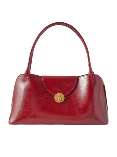 Versace Vivian Medium Glossed-leather Shoulder Bag | Thumbnail 1 Versace Vivian Medium Glossed-leather Shoulder Bag | Thumbnail 1