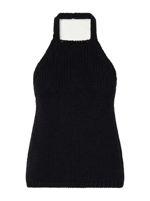 Knitted Cotton Halterneck Top