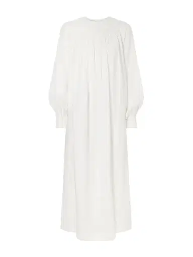 Les Vacances D’Irina Robe De Nuit Open-back Gathered Linen Maxi Dress | Thumbnail 1