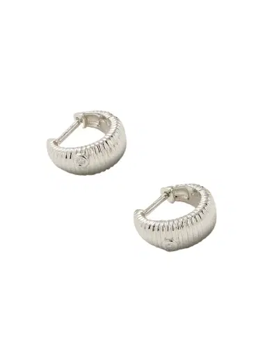 Yvonne Léon 9-karat White Gold Diamond Hoop Earrings | Thumbnail 1
