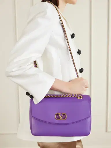 Valentino Garavani Djuna Embellished Leather Shoulder Bag | Thumbnail 3 Valentino Garavani Djuna Embellished Leather Shoulder Bag | Thumbnail 3