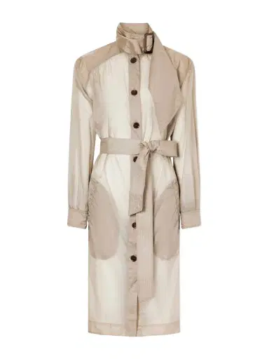 Saint Laurent Belted Shell Midi Dress | Thumbnail 1