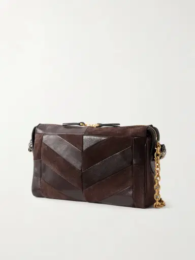 Valentino Garavani Panthea Small Patchwork Leather And Suede Shoulder Bag | Thumbnail 4 Valentino Garavani Panthea Small Patchwork Leather And Suede Shoulder Bag | Thumbnail 4