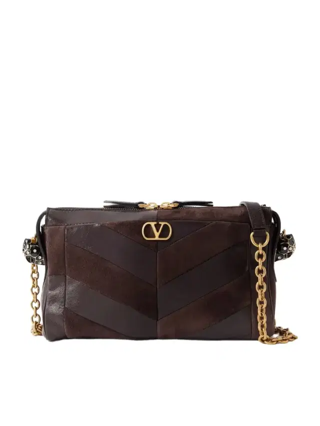 Valentino Garavani Panthea Small Patchwork Leather And Suede Shoulder Bag
