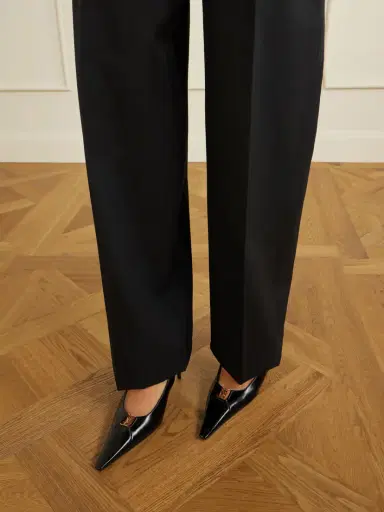 Saint Laurent Babylone Cutout Leather Slingback Pumps | Thumbnail 2 Saint Laurent Babylone Cutout Leather Slingback Pumps | Thumbnail 2