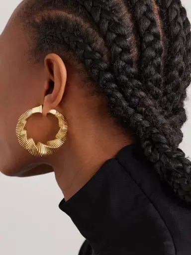 Alaïa Gold-tone Hoop Earrings | Thumbnail 2