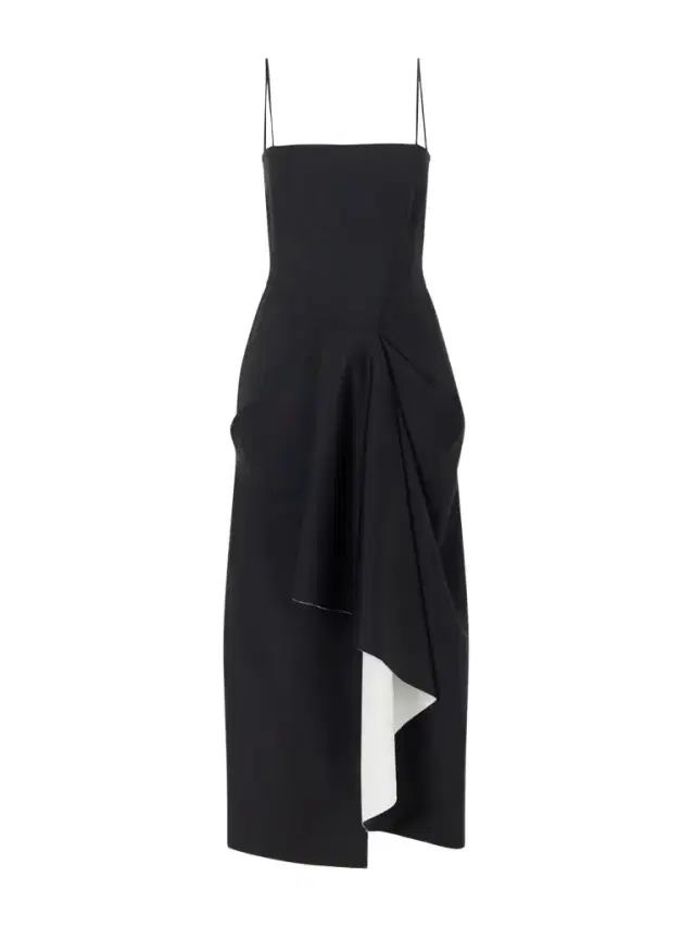 Asymmetric Wool And Mohair-blend Midi Wrap Dress