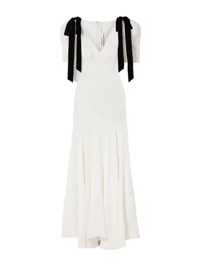Velvet Bow-embellished Silk-crepe Gown