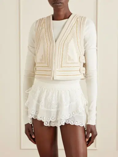 Isabel Marant Blerina Embroidered Cotton Vest | Thumbnail 3 Isabel Marant Blerina Embroidered Cotton Vest | Thumbnail 3