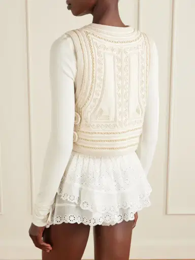 Isabel Marant Blerina Embroidered Cotton Vest | Thumbnail 4 Isabel Marant Blerina Embroidered Cotton Vest | Thumbnail 4