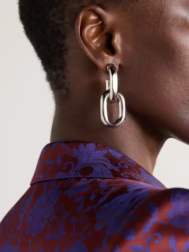 Rabanne Xl Link Silver-tone Earrings | Thumbnail 2 Rabanne Xl Link Silver-tone Earrings | Thumbnail 2