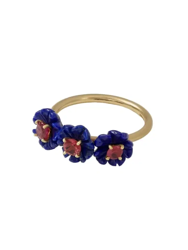 Irene Neuwirth Botanical 18-karat, Lapis Lazuli And Tourmaline Ring