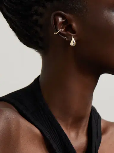 Mateo Water Droplet 14-karat Gold Diamond Earrings | Thumbnail 4 Mateo Water Droplet 14-karat Gold Diamond Earrings | Thumbnail 4