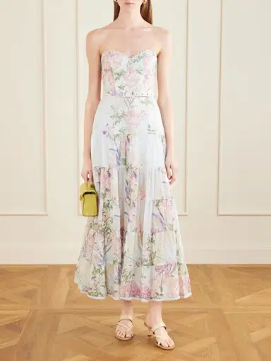 Charo Ruiz Danny Belted Floral-print Cotton-blend Voile Midi Dress | Thumbnail 2