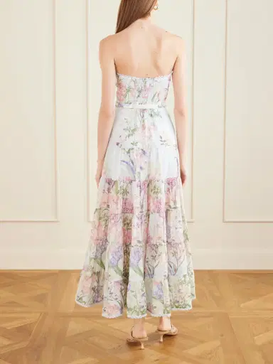 Charo Ruiz Danny Belted Floral-print Cotton-blend Voile Midi Dress | Thumbnail 3