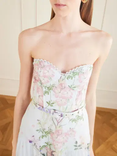 Charo Ruiz Danny Belted Floral-print Cotton-blend Voile Midi Dress | Thumbnail 4