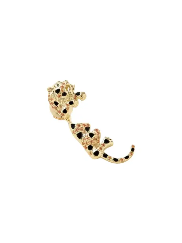 9-karat Gold And Enamel Multi-stone Single Earring