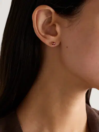 STONE AND STRAND 10-karat Gold Garnet Earrings | Thumbnail 2