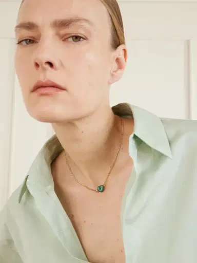 Lucy Delius Chubby Love 14-karat Gold Emerald Necklace | Thumbnail 2 Lucy Delius Chubby Love 14-karat Gold Emerald Necklace | Thumbnail 2
