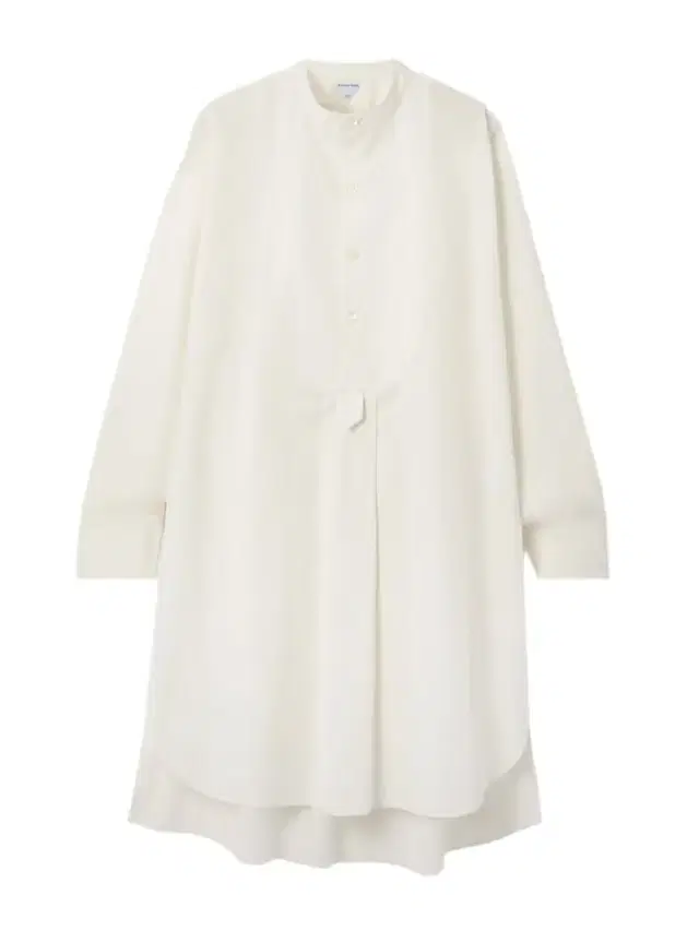 Asymmetric Pleated Cotton-blend Poplin Midi Dress