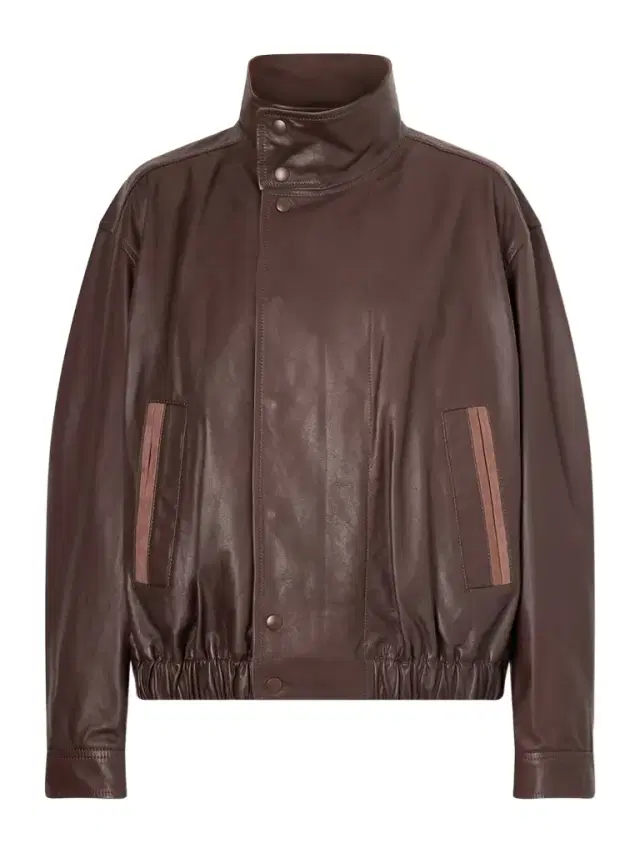 Suede-trimmed Leather Jacket