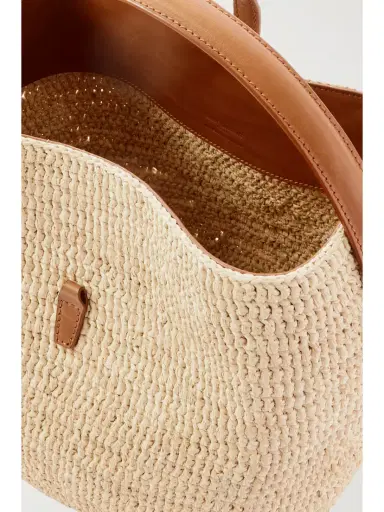 Saint Laurent Le 37 Leather-trimmed Raffia Bucket Bag | Thumbnail 5 Saint Laurent Le 37 Leather-trimmed Raffia Bucket Bag | Thumbnail 5